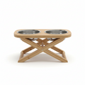 Elevated Bamboo Pet Bowl Stand